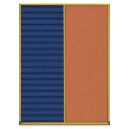 United Visual Products Single Door Radius Corkboard, 24"X36", B UV8001-BRONZE-RUBBER